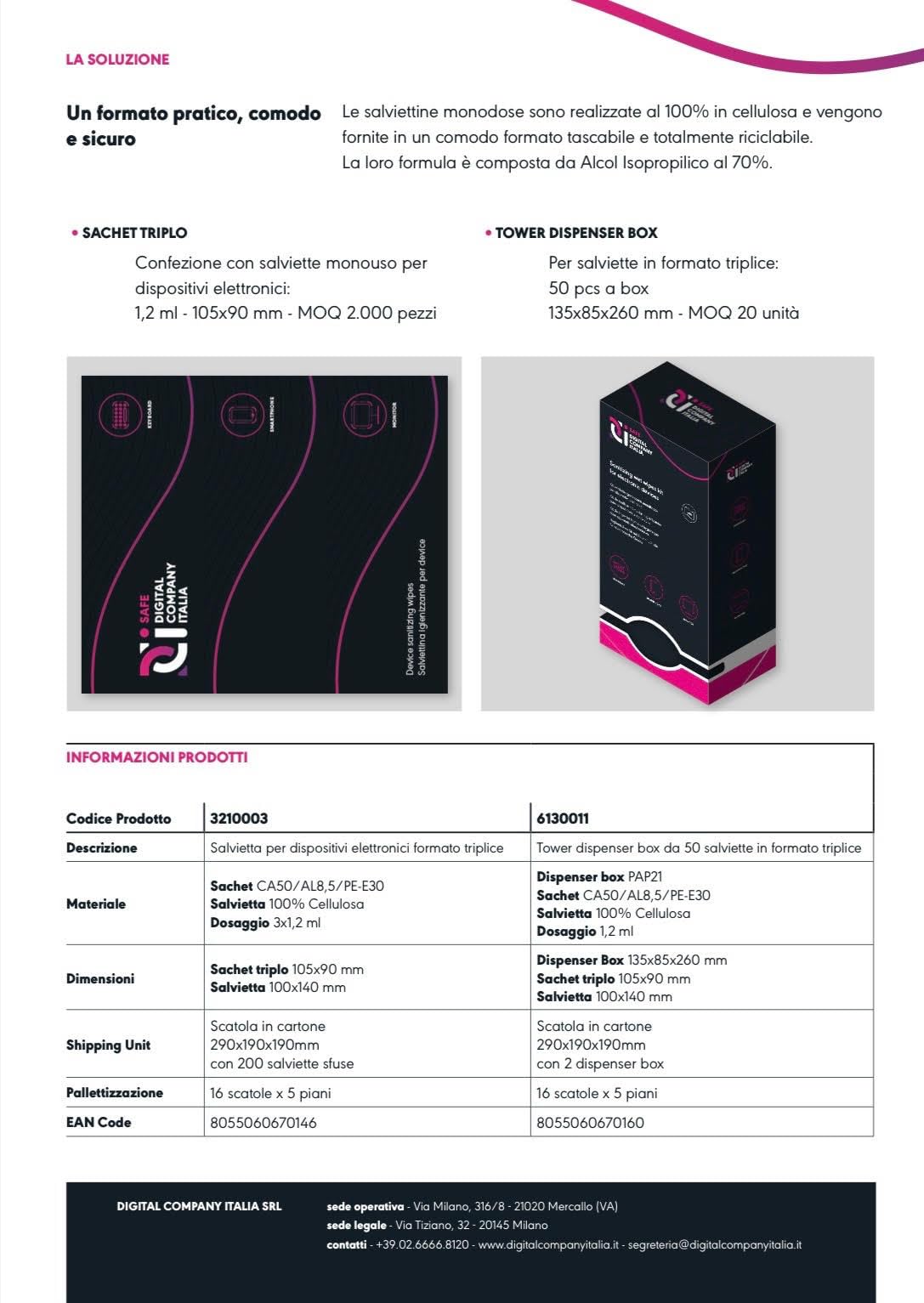 DCI Safe,150 pezzi, Salviette igienizzanti e detergenti monodose per Computer, Monitor, Smartphone, TV, tastiere,mouse, iPad, schermo auto, accessori elettronici, telecomandi, controller,scrivanie