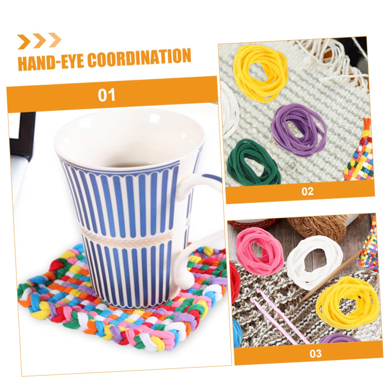DIYEAH 5sets Anelli Artigianali Per Intrecciare Con Filo Elastico Di Craft Con Unità Di Uncinetto Attività Fai Te Per Adulti Per Compleanni e Festività