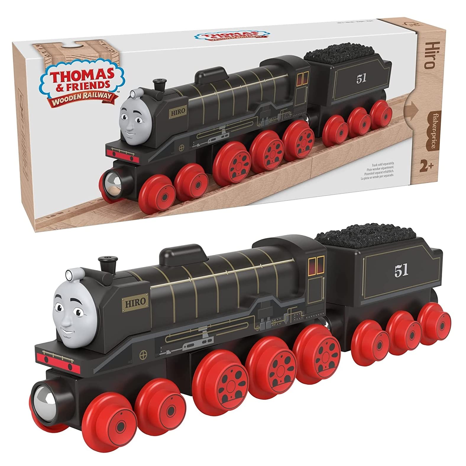 Mattel Thomas the Tank Engine Wooden Railway Series (Thomas) Hiro [2 Years and Up] HBK11 Black