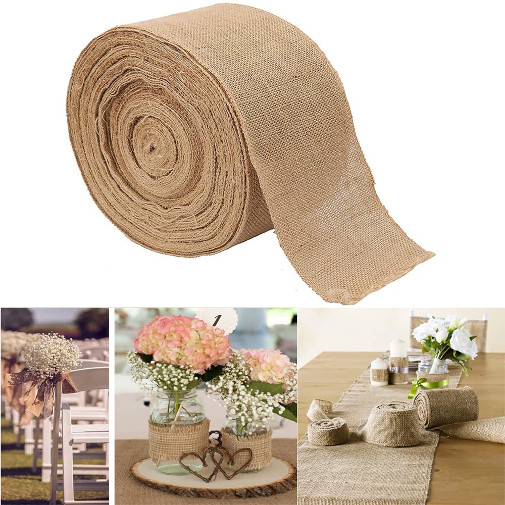 Cinta decorativa de yute natural, 10 m, cinta de arpillera, cinta de regalo, cinta decorativa para manualidades, bodas, fiestas, Pascua, Navidad, regalo, decoración del hogar, ancho 30 cm