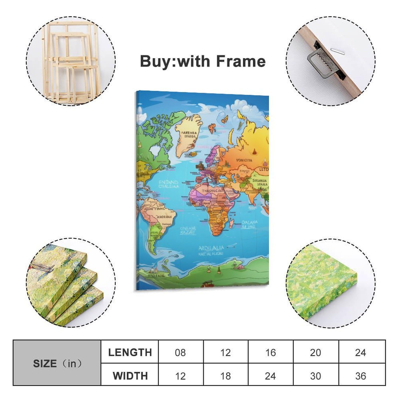 DCABEIOOE Mapa Europy, plakat, grafika Giclee, druk na płótnie, nowoczesna sztuka ścienna, obraz, wiszący do biura, siłowni, salonu, dekoracja, 40 x 60 cm