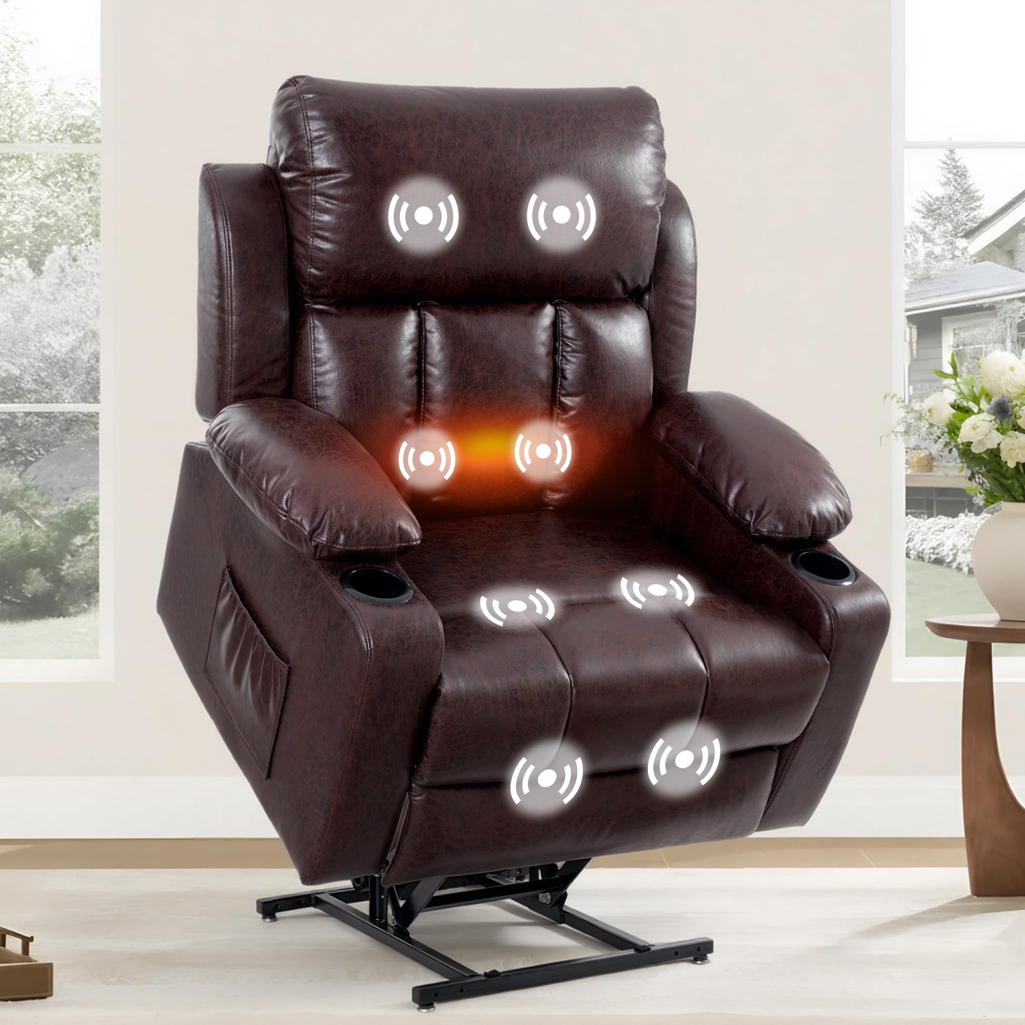 FLEXISPOT XL31-XL Power Lift Recliner Dark Brown