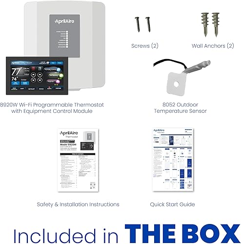 Miniatura 4 de Aprilaire - 8920W termostato con monitor de visualización táctil a color WiFi IAQ, funciona con Alexa