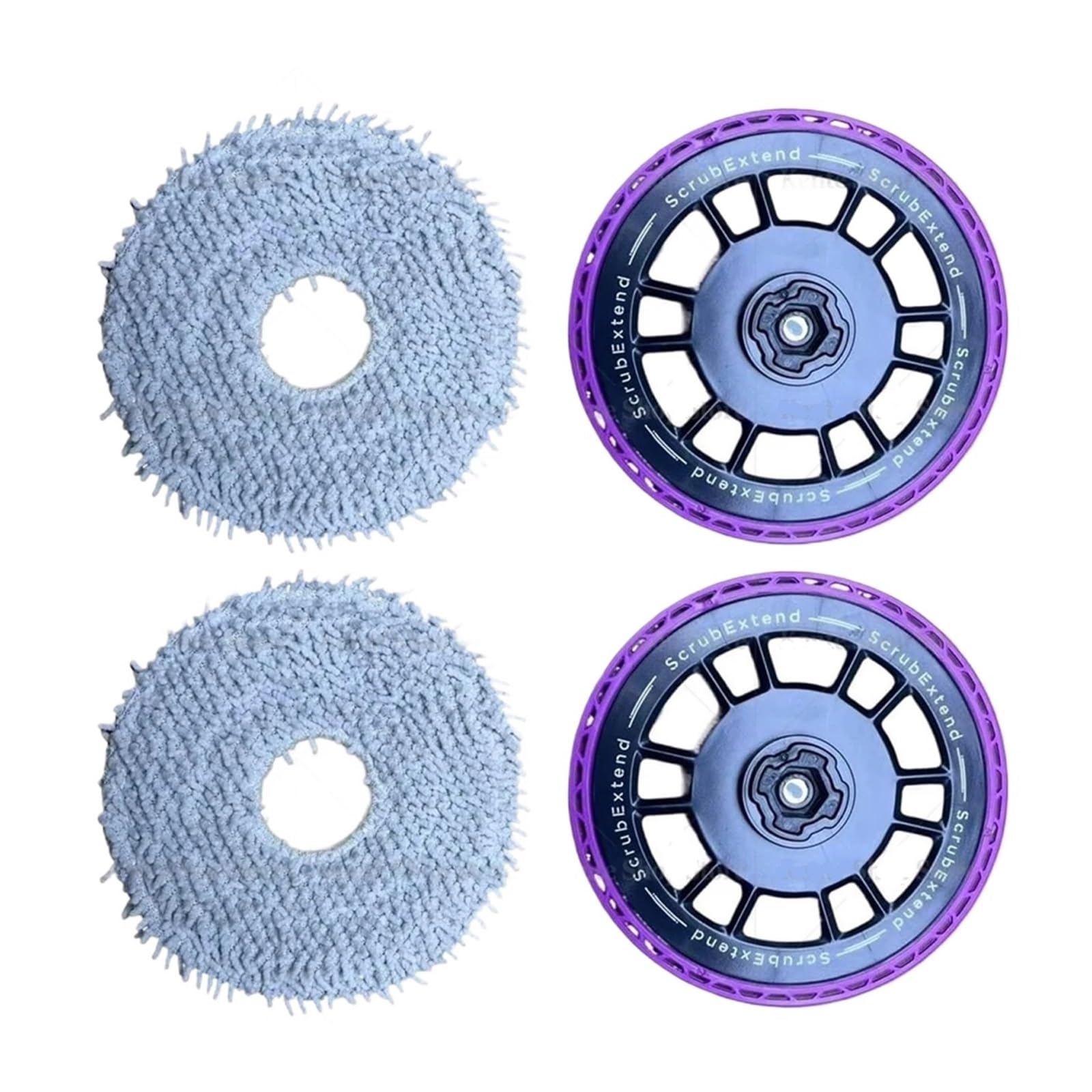 FCOIN Robot Vacuum Cleaner Mop Holder Pad,Compatible For Eureka,J15 Pro Ultra Mop Bracket Replacement Parts Spare(2 Holder 2 Pad)