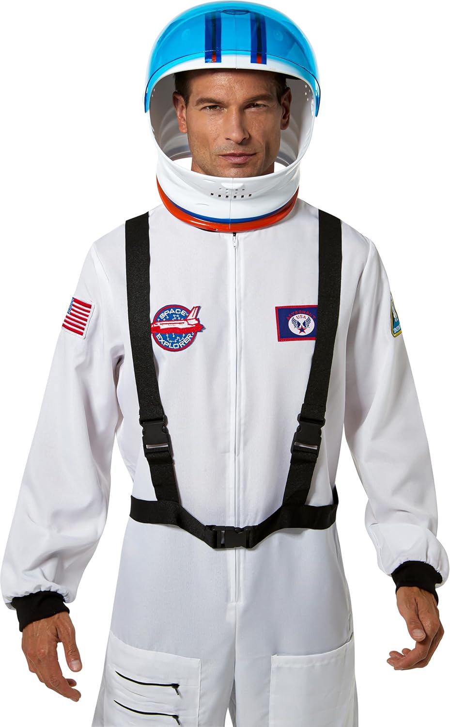 Rubies Charades Unisex Adult Astronaut Helmet Costume Headwear, White, Standard US