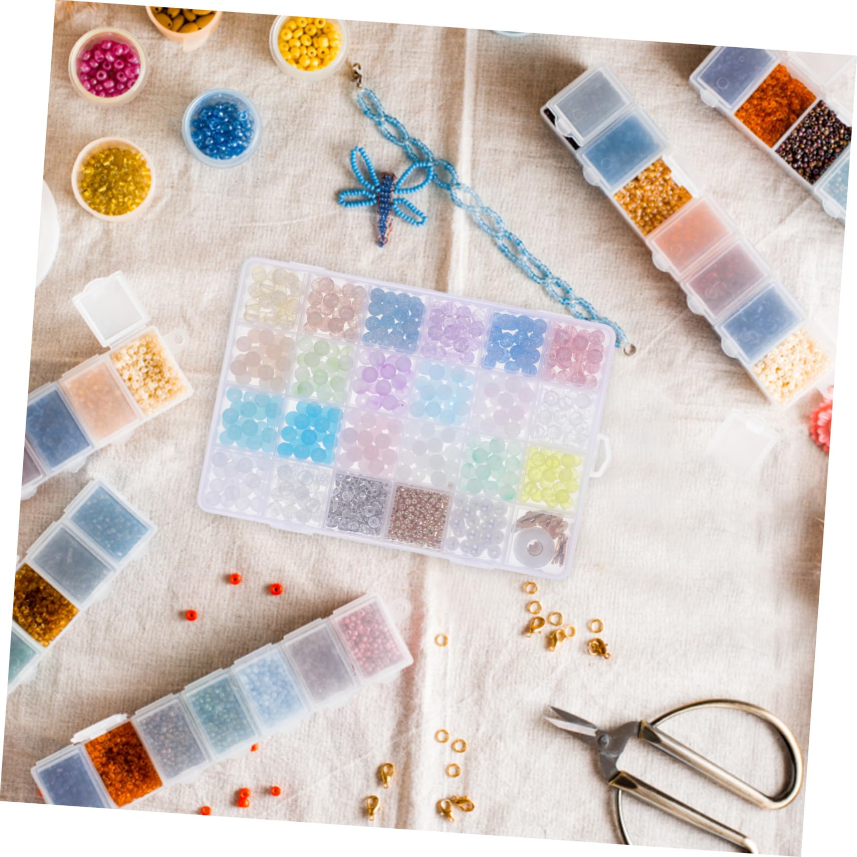 SHINEOFI Kit Per La Creazione Di Gioielli Con Perline Distanziatrici Colorate Da 670 Pezzi Per Braccialetti E Collane Artigianali