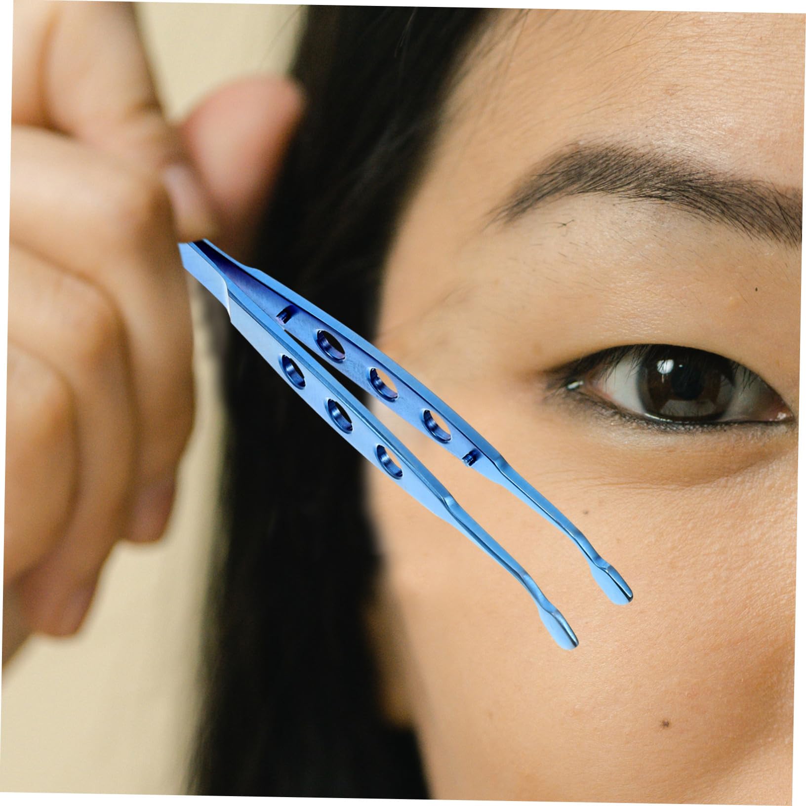 Pinzas y Alivio de Condiciones Oculares de Aleación de Titanio Azul para Párpados Herramienta de Extracción de Glándulas Operación Precisa para Cuidado Facial de Mujeres