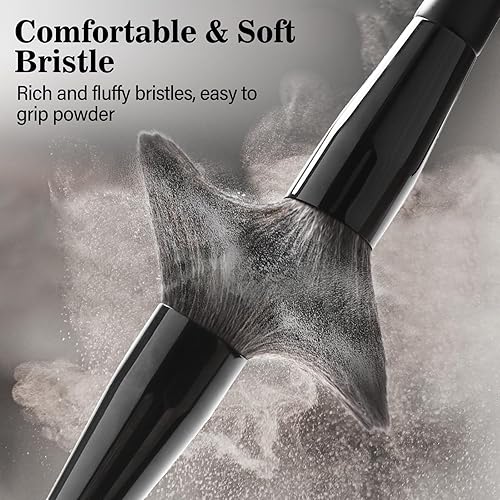 Miniatura 9 de Juego de 20 brochas de maquillaje profesional con estuche, juego de brochas de maquillaje para base en polvo, juego de brochas para sombra de ojos,
