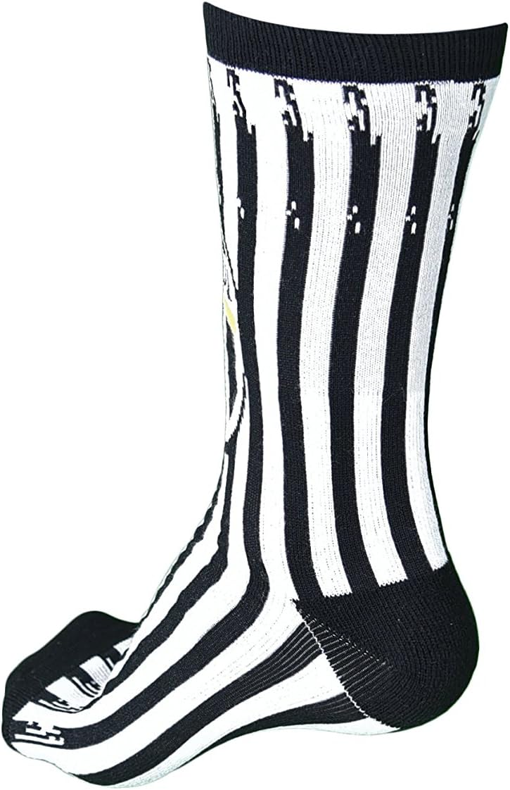 Maccabi Official Pair Juventus FC Vertical Stripes Socks With Logo, Size 9-13 - Image 4