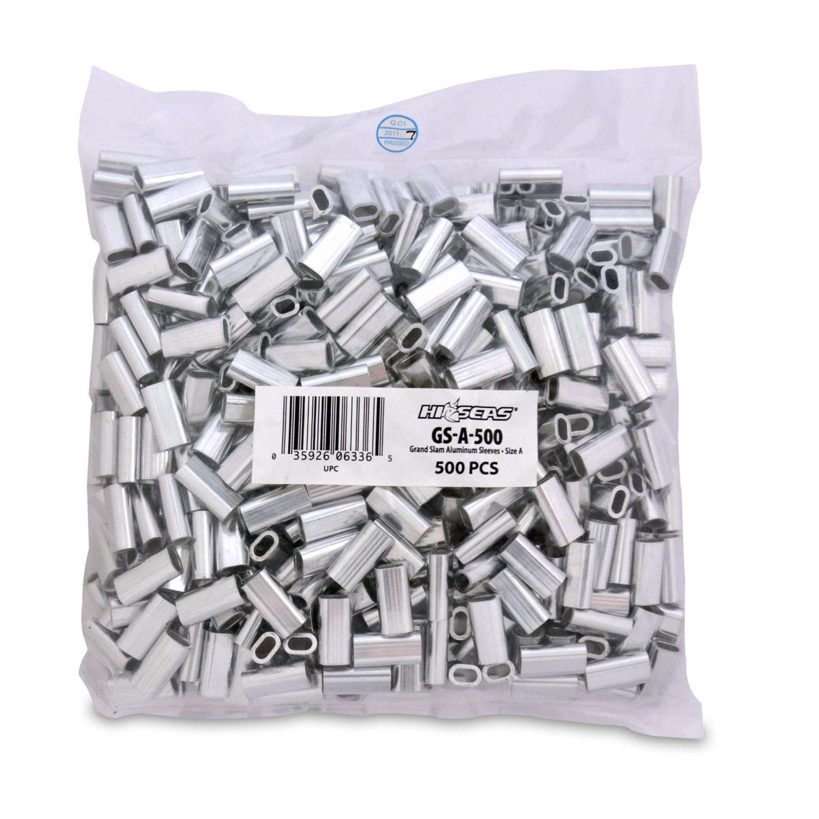 HI-SEAS Grand Slam Aluminum Sleeves, 3.3 mm ID, use with 600 lb / 272.1 kg Mono, 500 pc