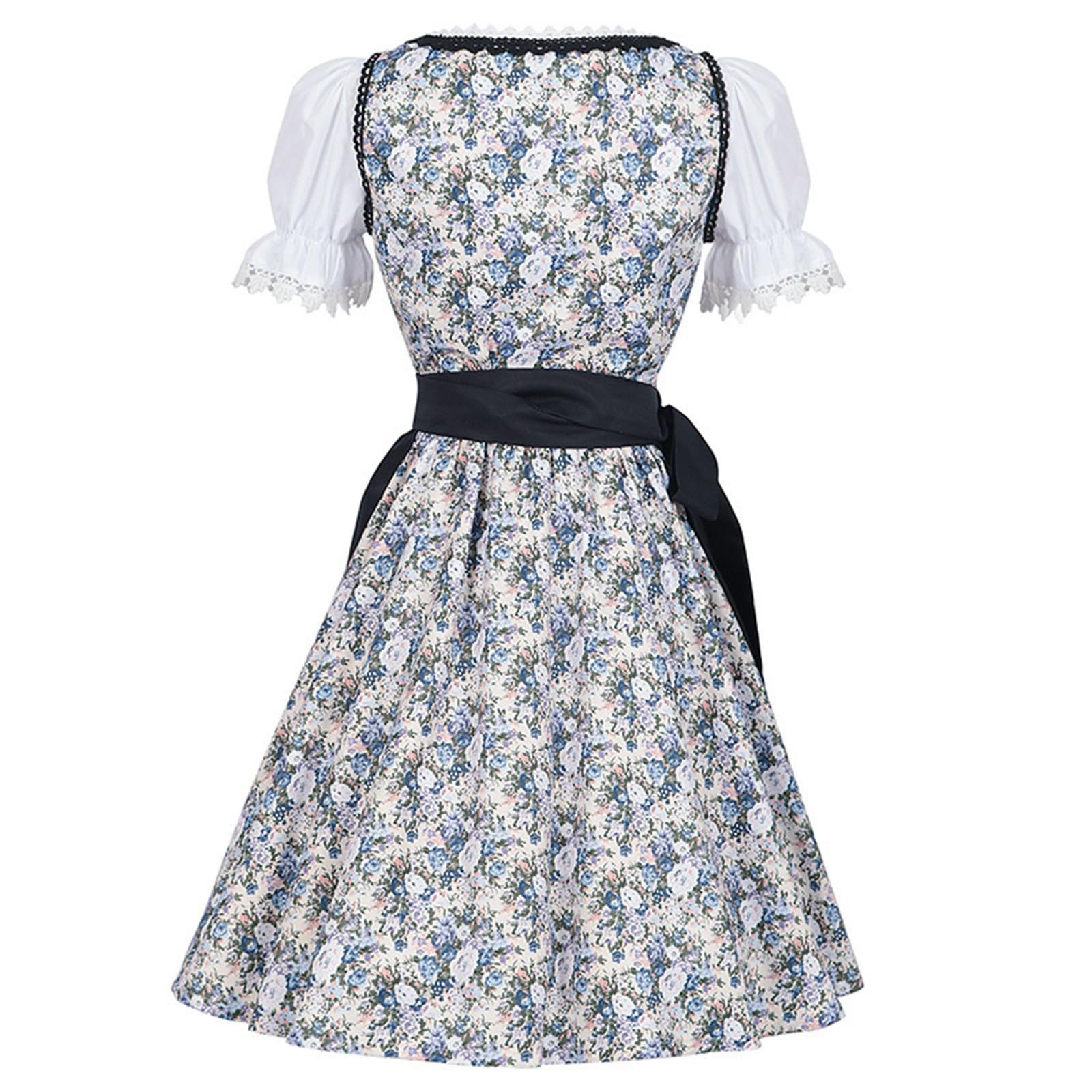 Dirndl Midi Damen Dirndl Bluse Dirndlschürze Dirndlkleid 3 Teilig Trachten Trachtenkleid Oktoberfest Damen Outfit Trachtenmode Ethno Trachtenrock Dirndlkleid Für Karneval Cosplay