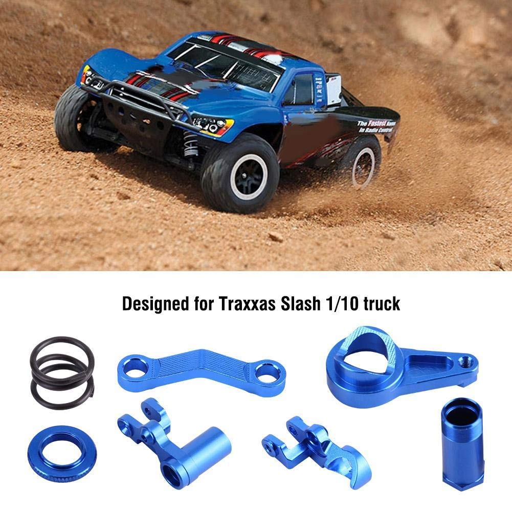 Aluminum Alloy Steering Servo Saver Set For Traxxas Slash 4X4 1/10 RC Truck - CNC Machined Upgrade Part