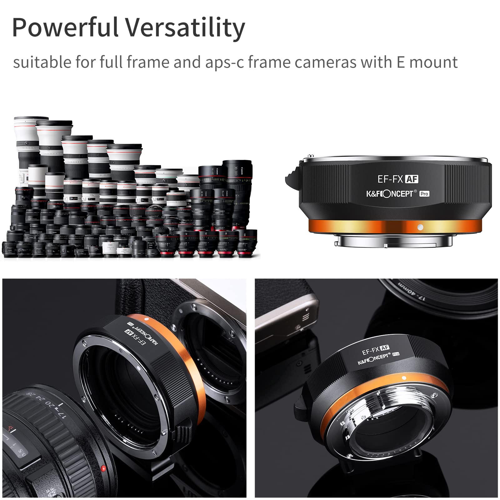 Amazon.com : K&F Concept Auto Focus EF/EF-S to FX Lens Mount Amazon.com : K&F Concept Auto Focus EF/EF-S to FX Lens Mount