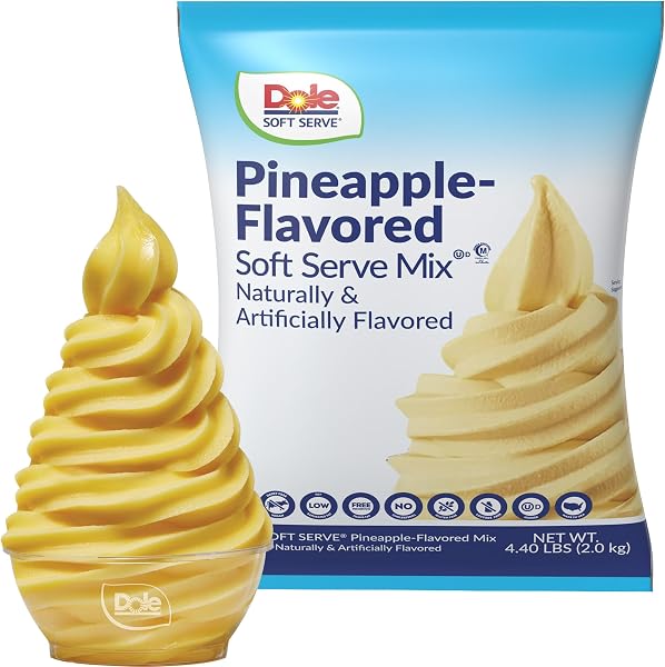 Pineapple Dole Whip Soft Serve Ice Cream Mix (Large 4.4 Pound Bag) - Authentic Dolewhip Same As Found in Disneyland and Hawaii by Dole - 1