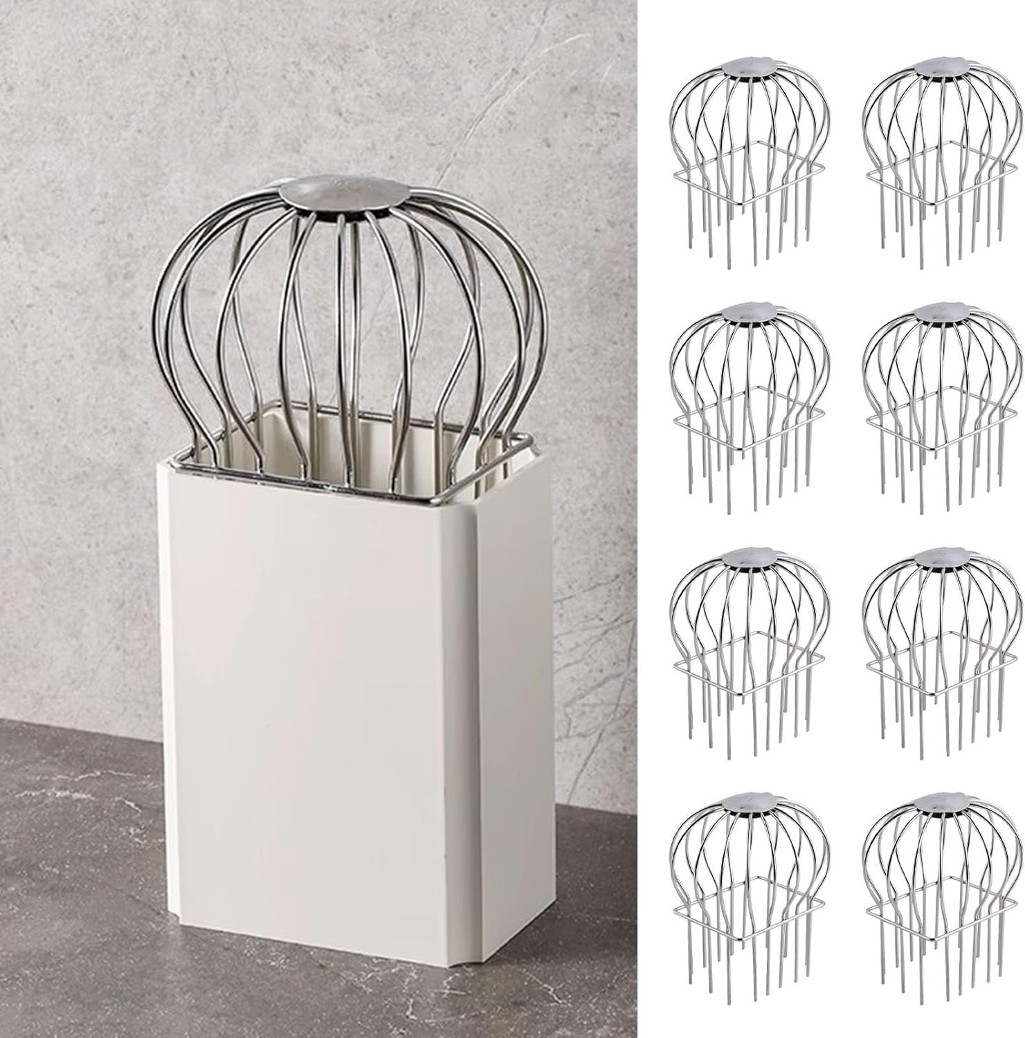 Rain Gutter Guard Downspout Cover, Stainless Steel Leaf Guard for Square Drains, Filter Strainer for Blocking Leaves and Debris (Color : 8PCS, Size : Large 9x14cm (3.5x5.5in))