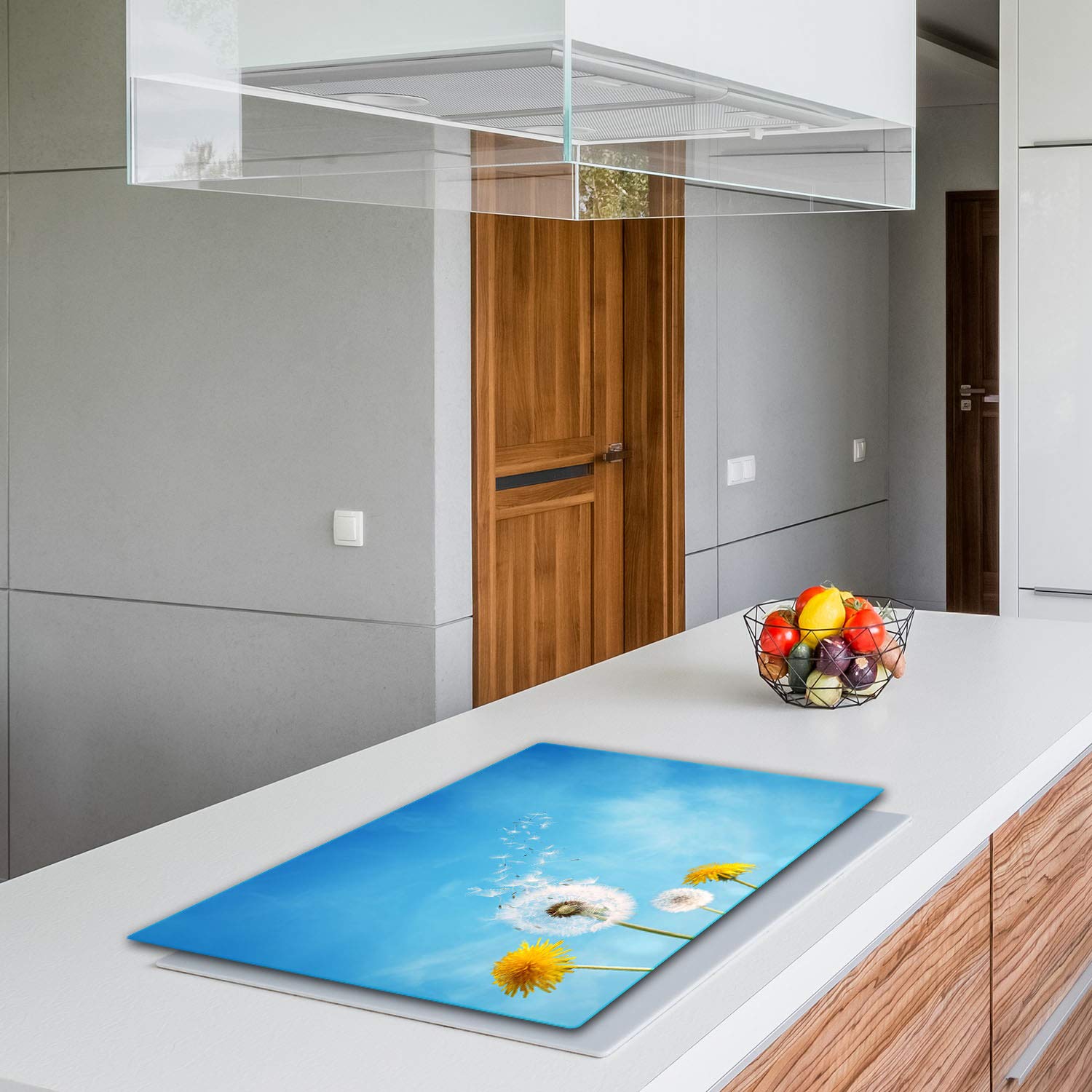 Plaque de protection pour cuisinière électrique en verre 80 x 52 cm