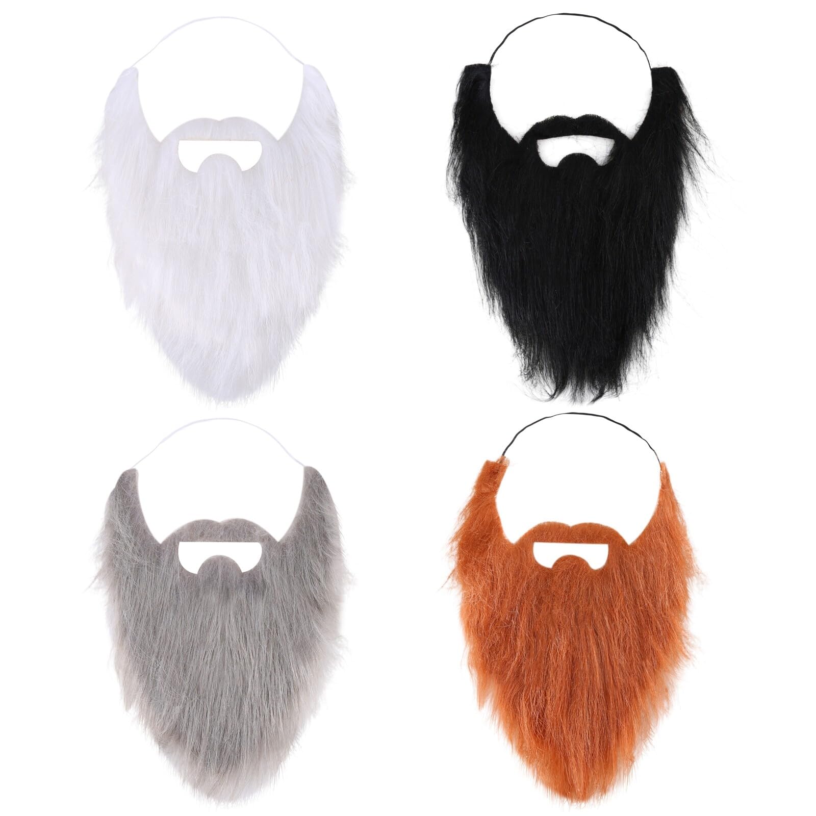 Fake Bärte 8 Stück Set - Verkleidung Für Halloween & Kostümpartys