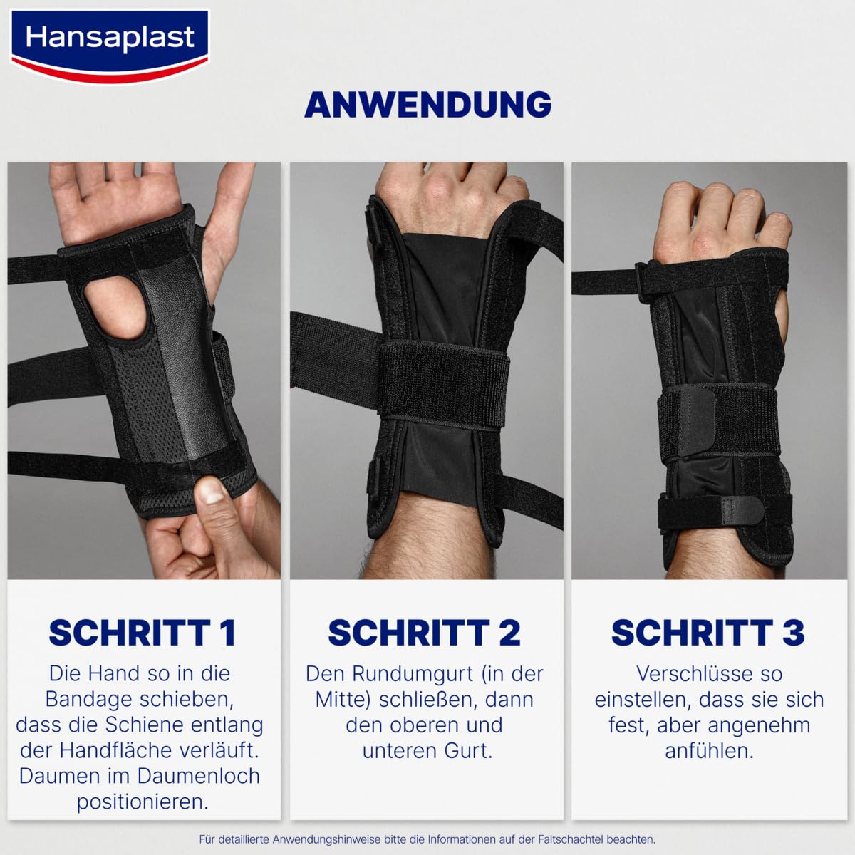Hansaplast Protective stabilisierende Handgelenk-Bandage, Hangelenkschoner unterstützt & entlastet das Gelenk, Handgelenkstütze fördert die Regeneration, Unisex