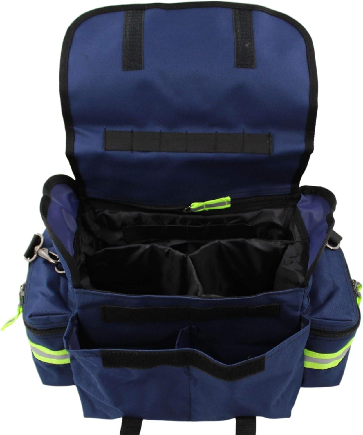 Luminary Trauma Bag Stocked Medium Modular Reflective EMS-EMT Medic Bug Out Bag First Aid Kit for Home Professionals First Responders Preppers Outdoors (Navy Blue)