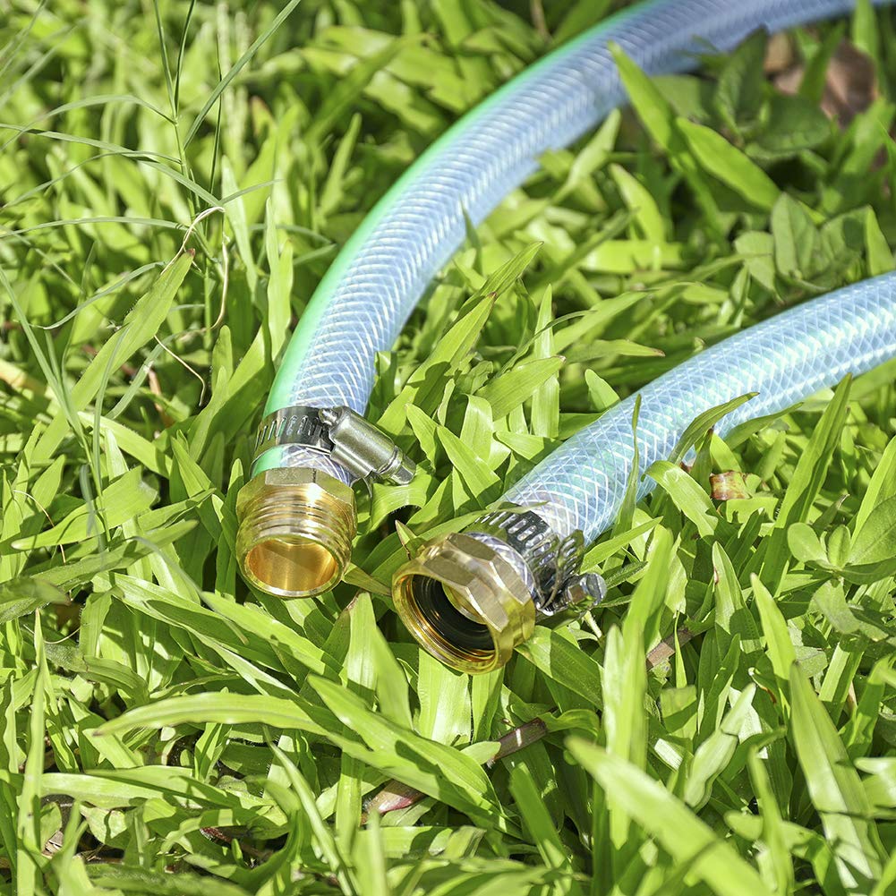 Kit di riparazione tubo da giardino per riparazione, tubo flessibile dell'acqua con morsetto in acciaio inossidabile, connettore per tubo di riparazione maschio e femmina