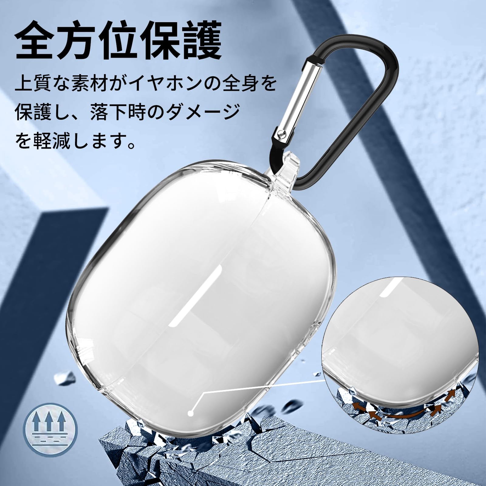 Redmi Buds 5 Pro 用 ケース カバー シリコン素材 ホワイト Redmi Buds 5 Pro 用対応ケース ソニー ケース 保護カバー