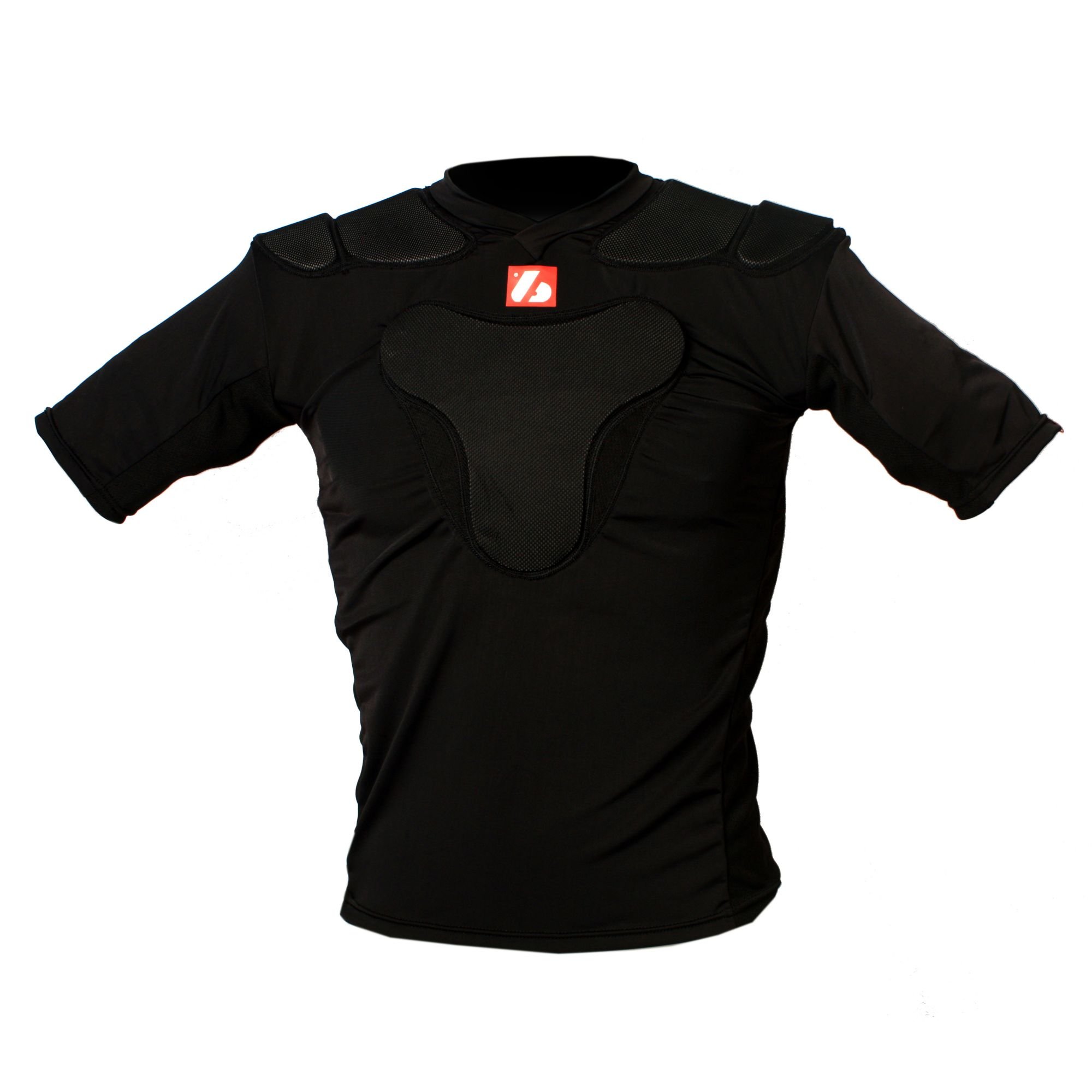 BARNETT RSP-PRO 3 - Hombreras profesionales para rugby con 3 almohadillas protectoras, color negro (XS)