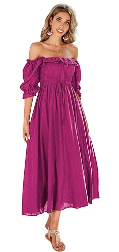 R.Vivimos Women Summer Half Sleeve Cotton Ruffled Vintage Elegant Backless