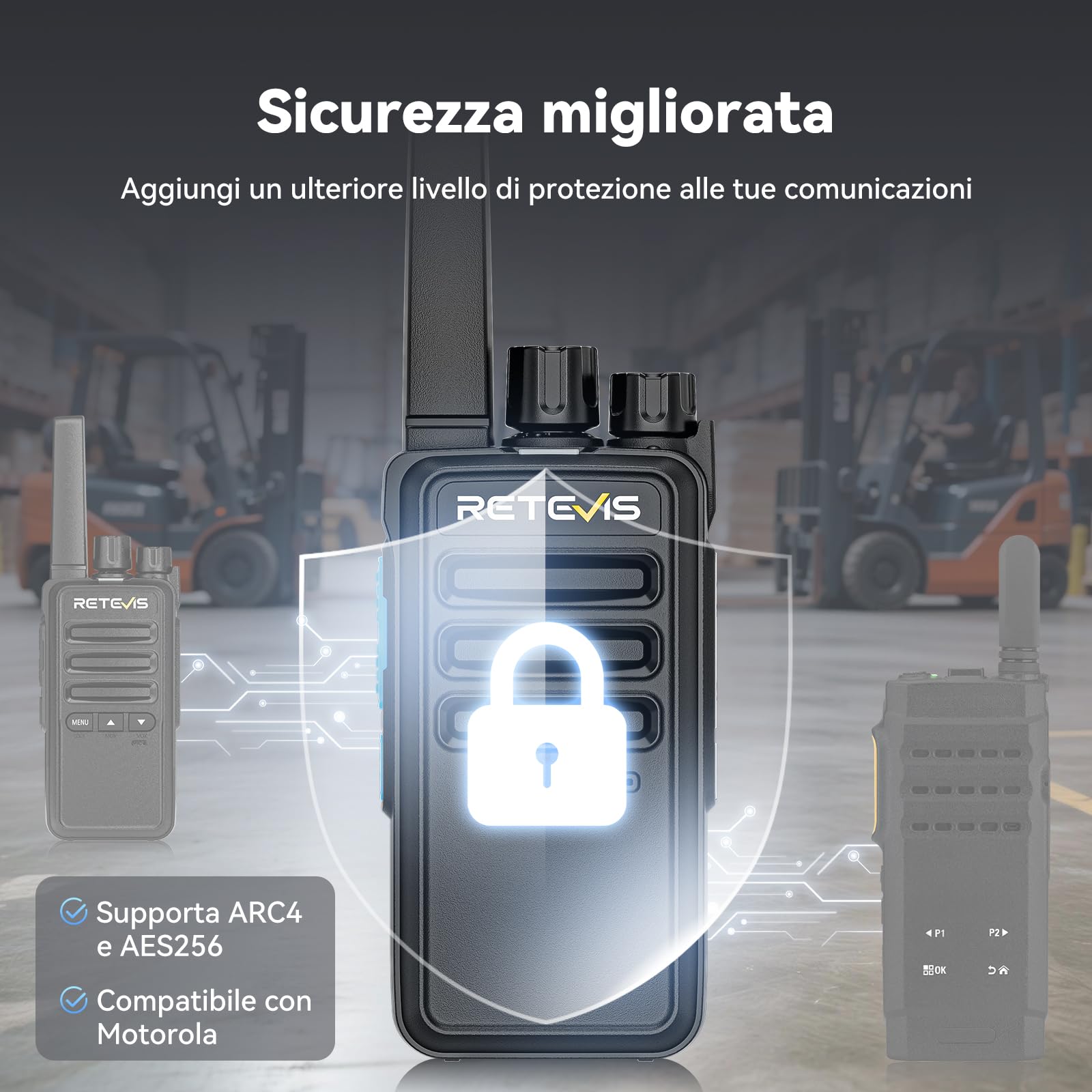 Retevis RT668D Walkie Talkie PMR 446 con Doppia Modalità Digitale e Analogica, Ricaricabile 2000mAh Tipo-C, Chiamata di Gruppo, 256 Canali, Ricetrasmittenti DMR per Negozi e Scuole (confezione da 2)