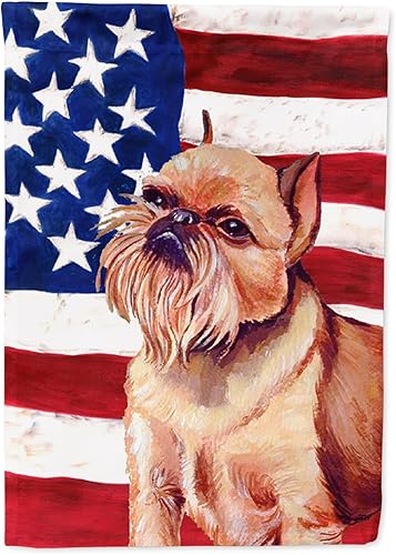 Miniatura 97 de Caroline's Treasures SS4017GF Bandera de Estados Unidos con Bulldog Inglés para jardín, bandera decorativa para patio exterior, patio, parterres,