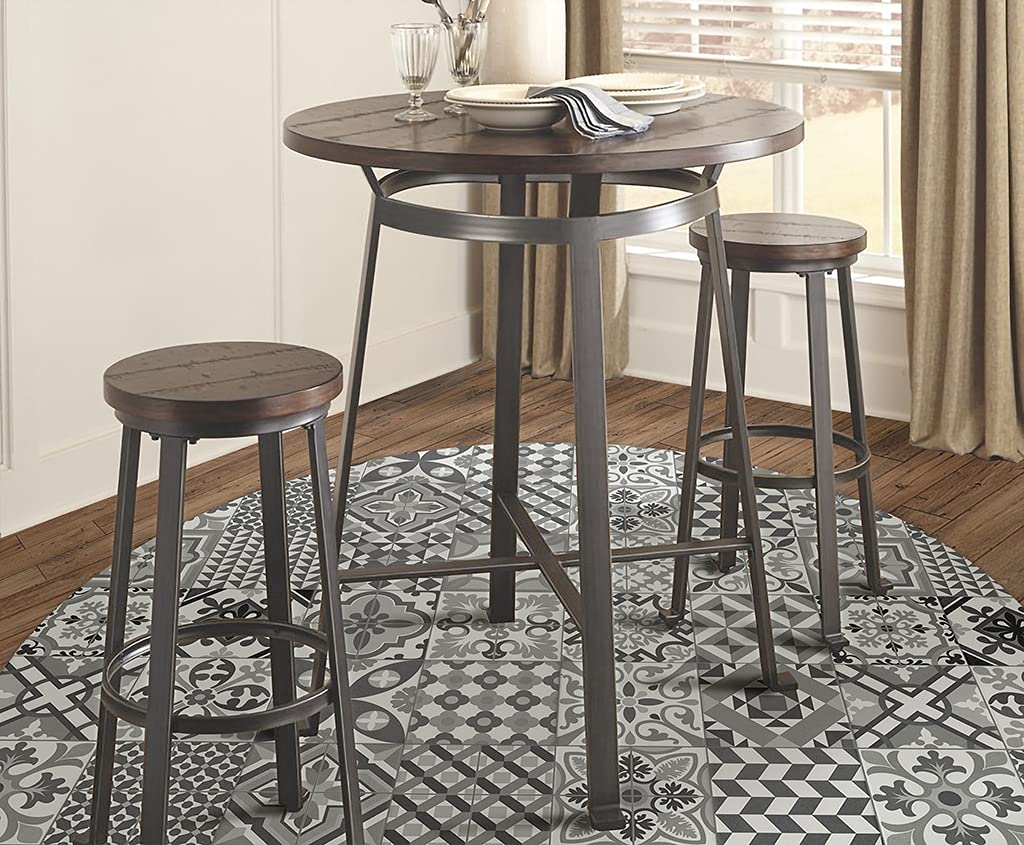 Vilber, Tapis Vinyle Rond Toledo Color 05 Diamètre 97 cm