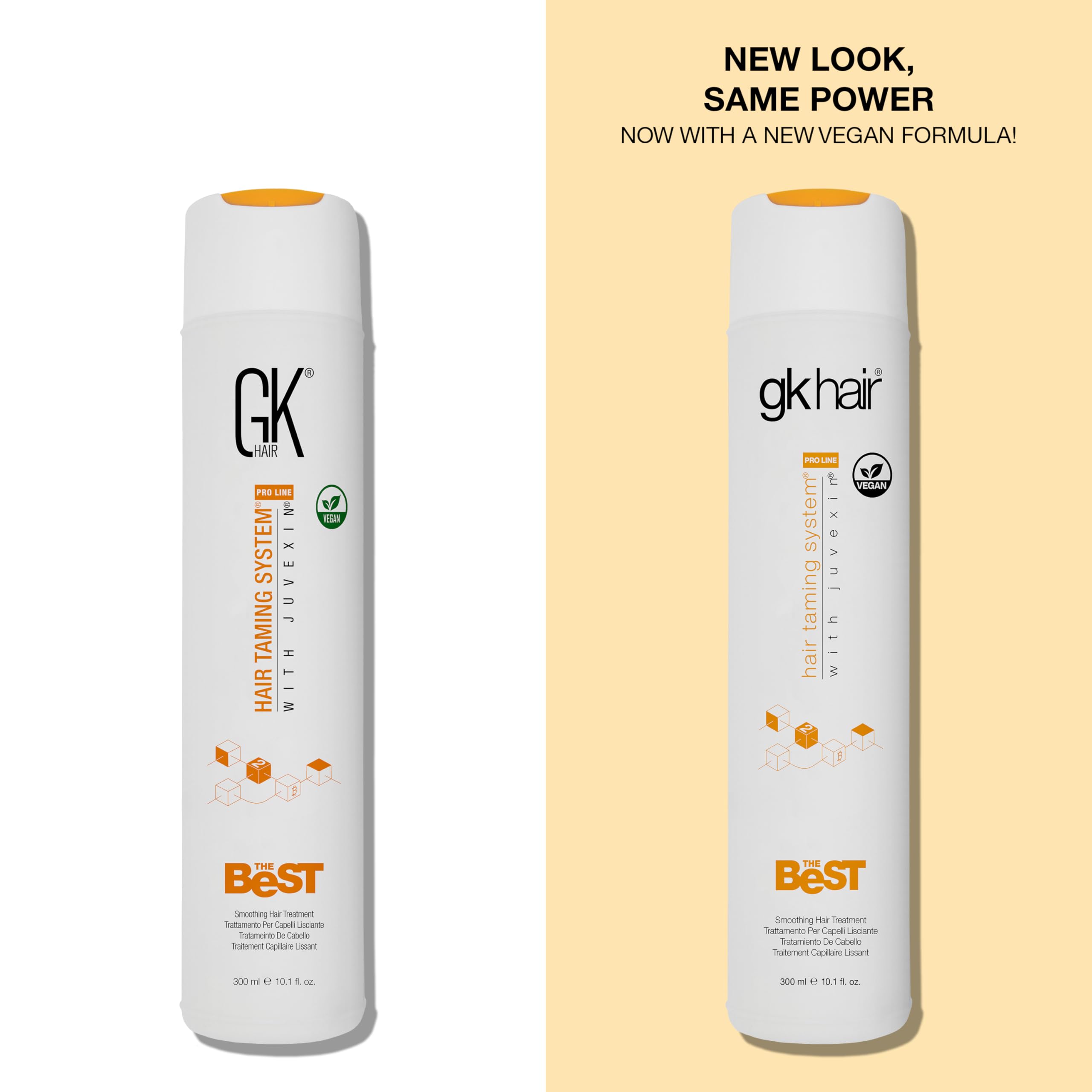 GK HAIR Global Keratin The Best (300ml / 10.1 Fl Oz) Tratamiento Capilar Suavizante de Keratina Complejo Brasileño Profesional Alisado Para un Cabello Suave y sin Frizz - Sin Formaldehído