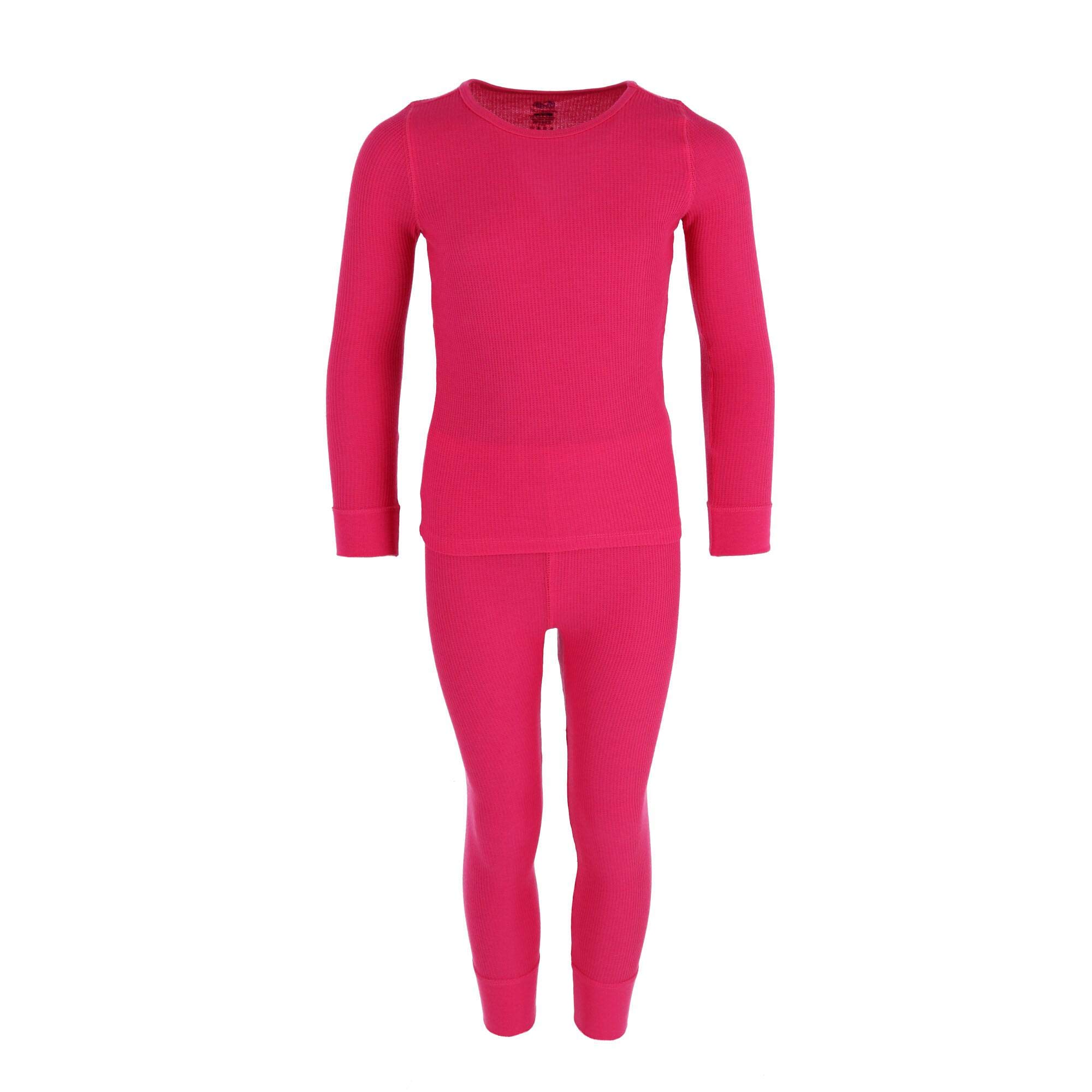 Fruit of the Loom Girls' Waffle Thermal Underwear Set