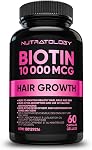 Biotin 10000MCG Hair Vitamins For Hair Growth Women | Canadian-Made | Promotes Healthy Skin & Nail Growth - Supports Muscle Function - Biotin Supplement - Hair Growth Products for Women - 60 capsules