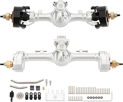 MEUS RACING Mullet Setup SCX24 V2 Axles with 3-Section CVD for Axial 1/24 SCX24 RC Crawler Silver