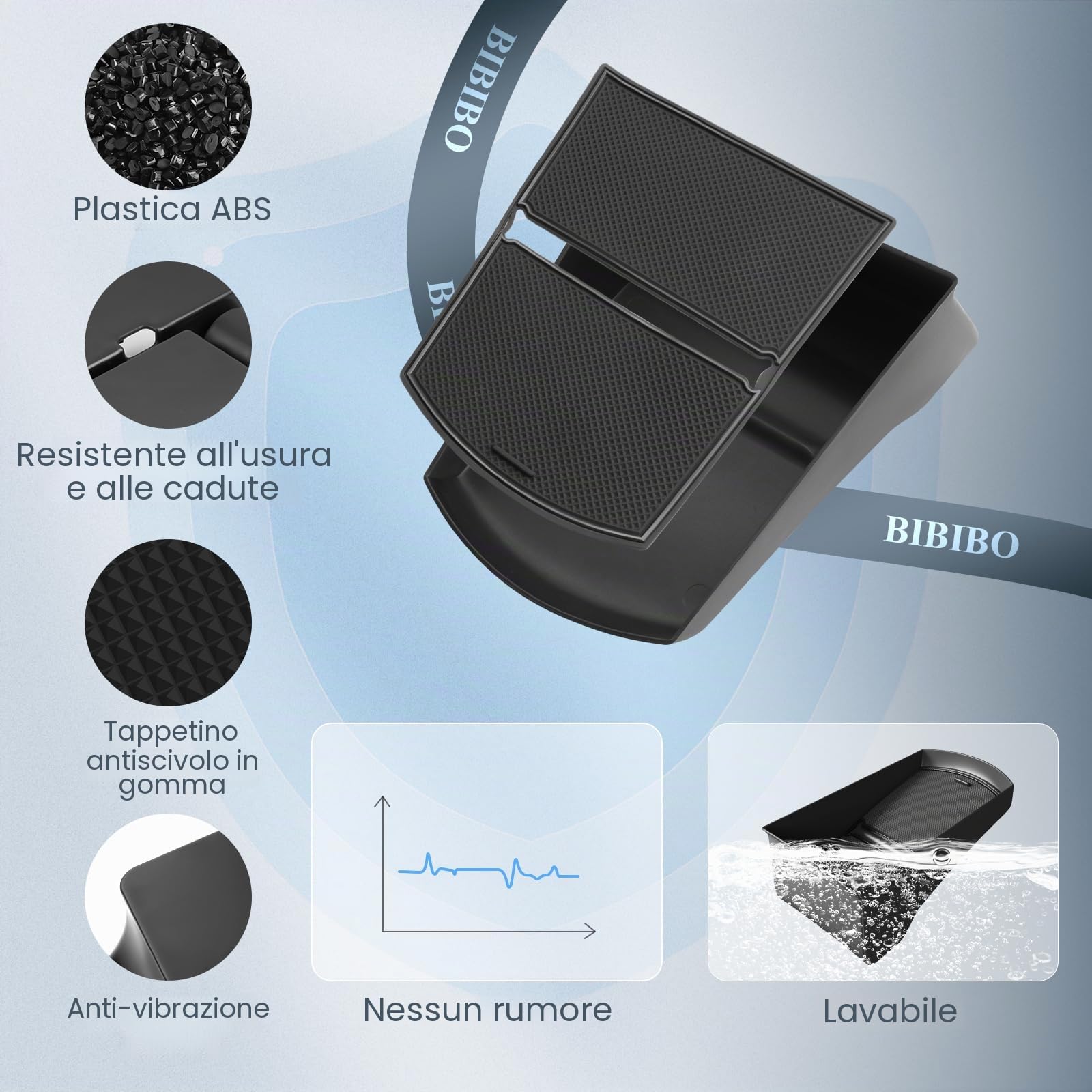BIBIBO Organizzatore console centrale per R*enault Captur 2 Hybrid E-Tech 2020-2024 (9,3" Easylink), Captur 2 vassoio portaoggetti, vano portaoggetti nella console centrale, vassoio organizzatore