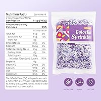 Vista 7 de Chispas Moradas Para Decoración de Pasteles, Cupcakes, Galletas, Cobertura de Helado, Chispas Moradas de Ensueño Para Hornear Pasteles, Perfectas