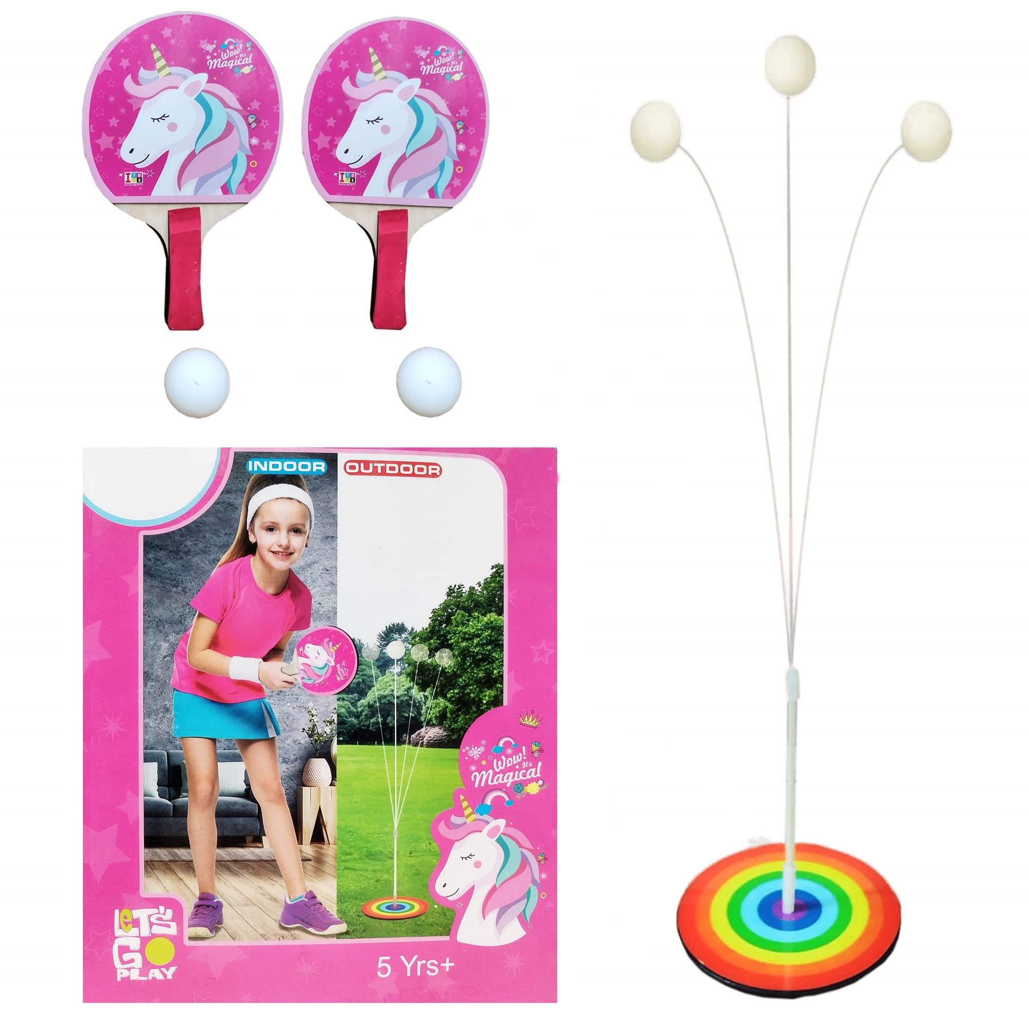 MUREN® Table Tennis Trainer Toy Ping Pong Paddle Set for Kids Age 3-10 Years-Indoor & Outdoor Game for Children Fun Activity Portable-Multicolor (B0BG2RPHW7) Amazon Price History, Amazon Price Tracker