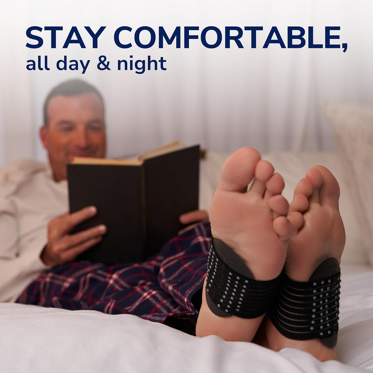 Dr. Scholl's® Plantar Fasciitis & Achy Feet Relief Arch Support Sleeve, Cushioned Arch Support, Compression Band, Foam Pad Insert, Non Slip Sole, All-Day Wear Morning to Night, Unisex 1 Pair - Image 6