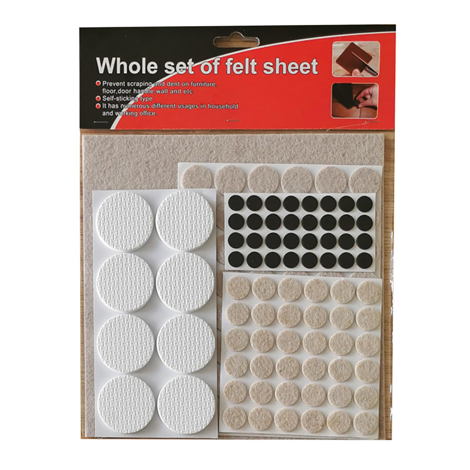 Chair Leg Floor Protector - 125 Pieces, Furniture Felt Pads | Noise-Reducing Buffer for Furniture Legs Table/Chair Leg Caps-image-40