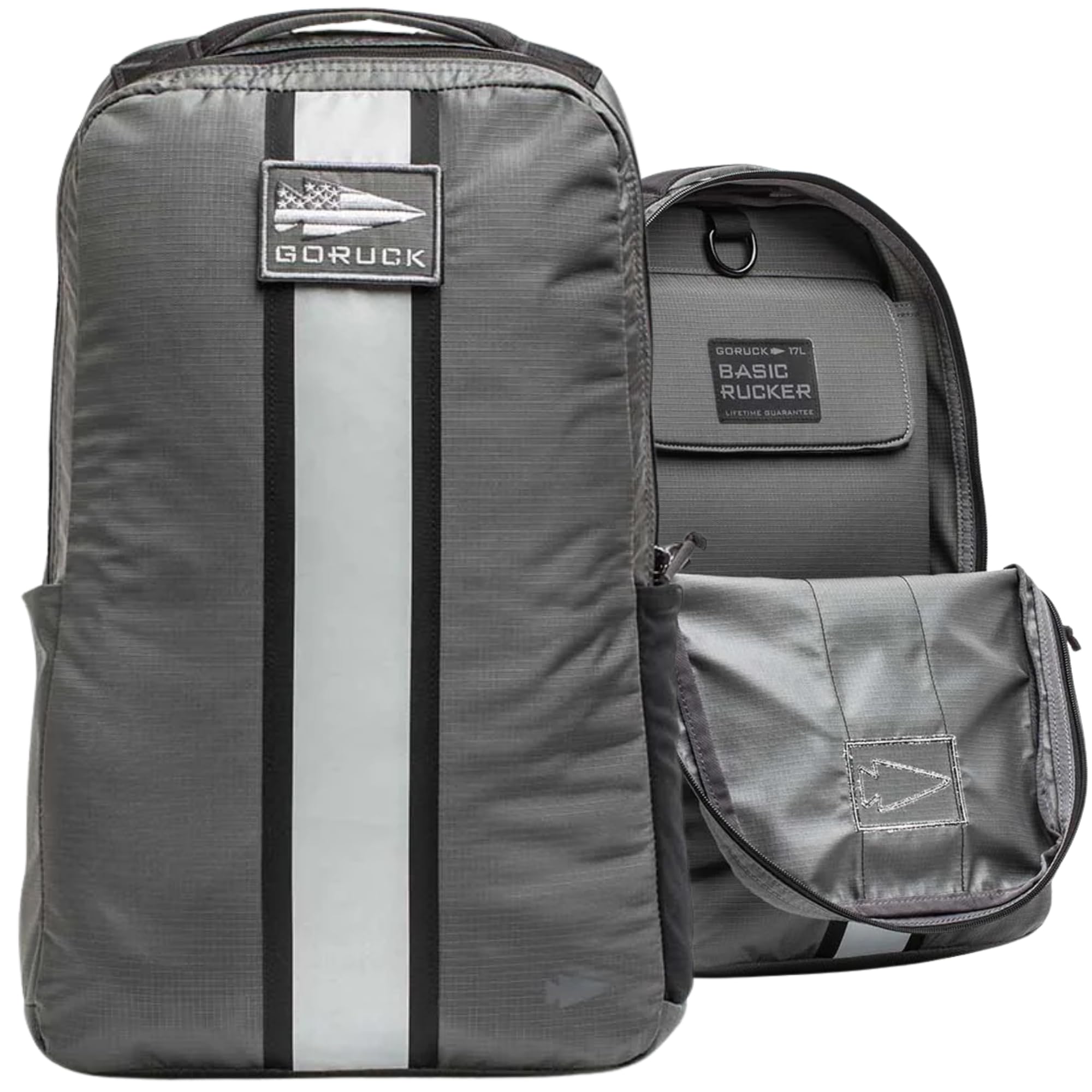 Goruck Men's Armored Grey Basic Rucker 17L Tactical Backpack – Durable Rucksack & Molle Daypack, 17L Us, Basic Rucker