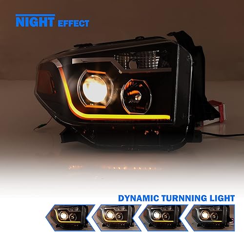 Miniatura 9 de WOLFSTORM Conjunto de repuesto de luces traseras Toyota Tundra, luces traseras LED para Toyota Tundra Pickup 2014-2020, 1 par (lente transparente)