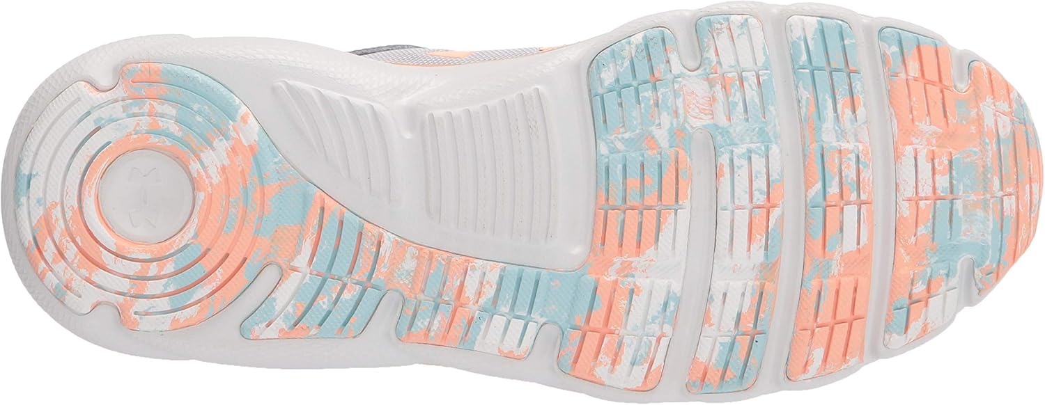 Under Armour Unisex-Child Grade School Assert 8 Sneaker Halo Gray (110)/White 4 Big Kid