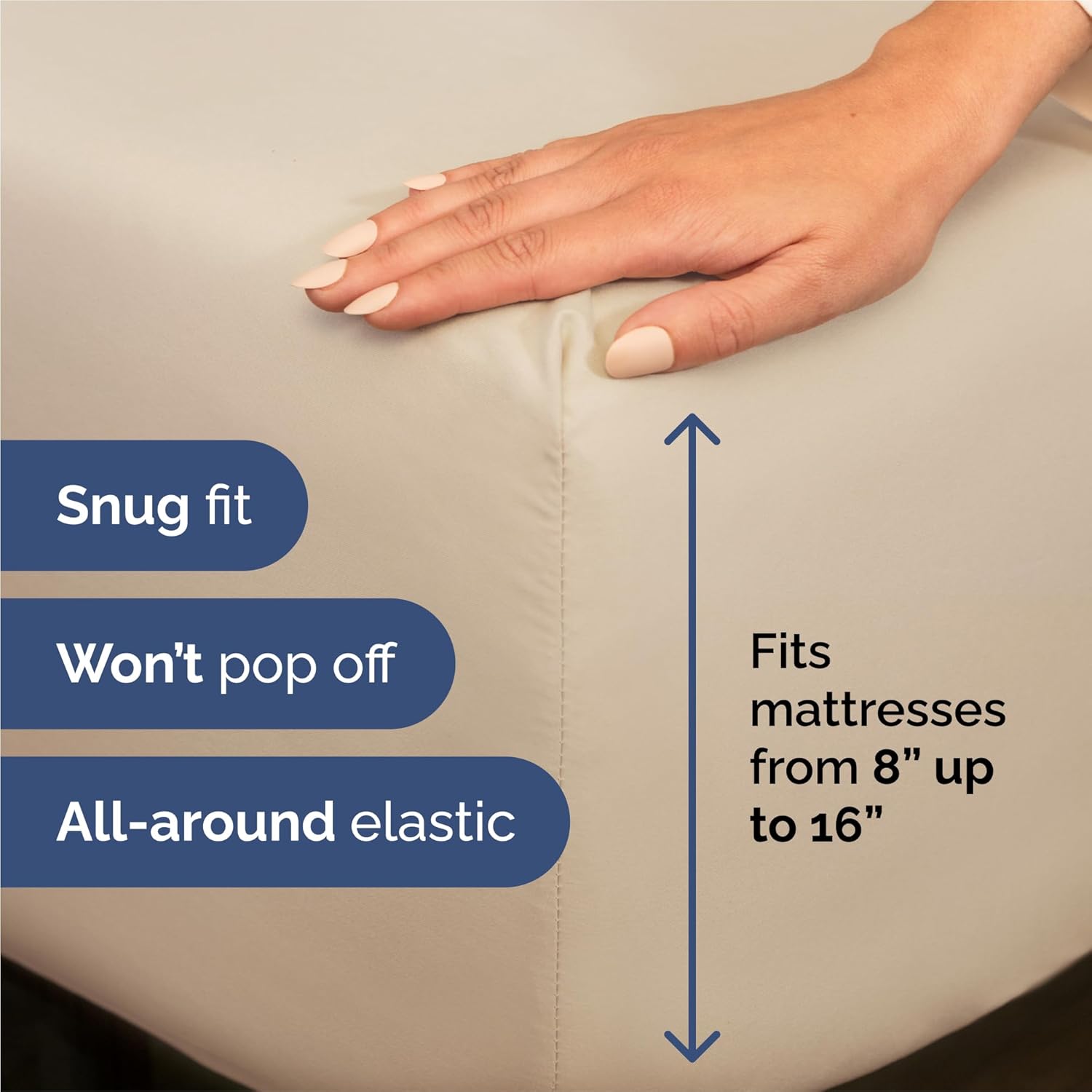 CGK Linens King 6 Piece Sheet Set - Cooling Sheets for Hot Sleepers - Hotel Luxury Bedding Set with 8-16 Inch Deep Pockets - 1 Flat & 1 Fitted & 4 Pillowcases - Soft, Easy Care & Wrinkle Free - Wheat King 13 - Wheat image 3 of 7 B0C51FZXCP