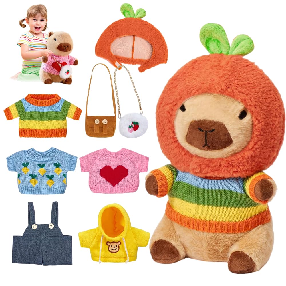 Peluche Capibara 9 en 1 ideal como regalo para niños con complementos de juego 8