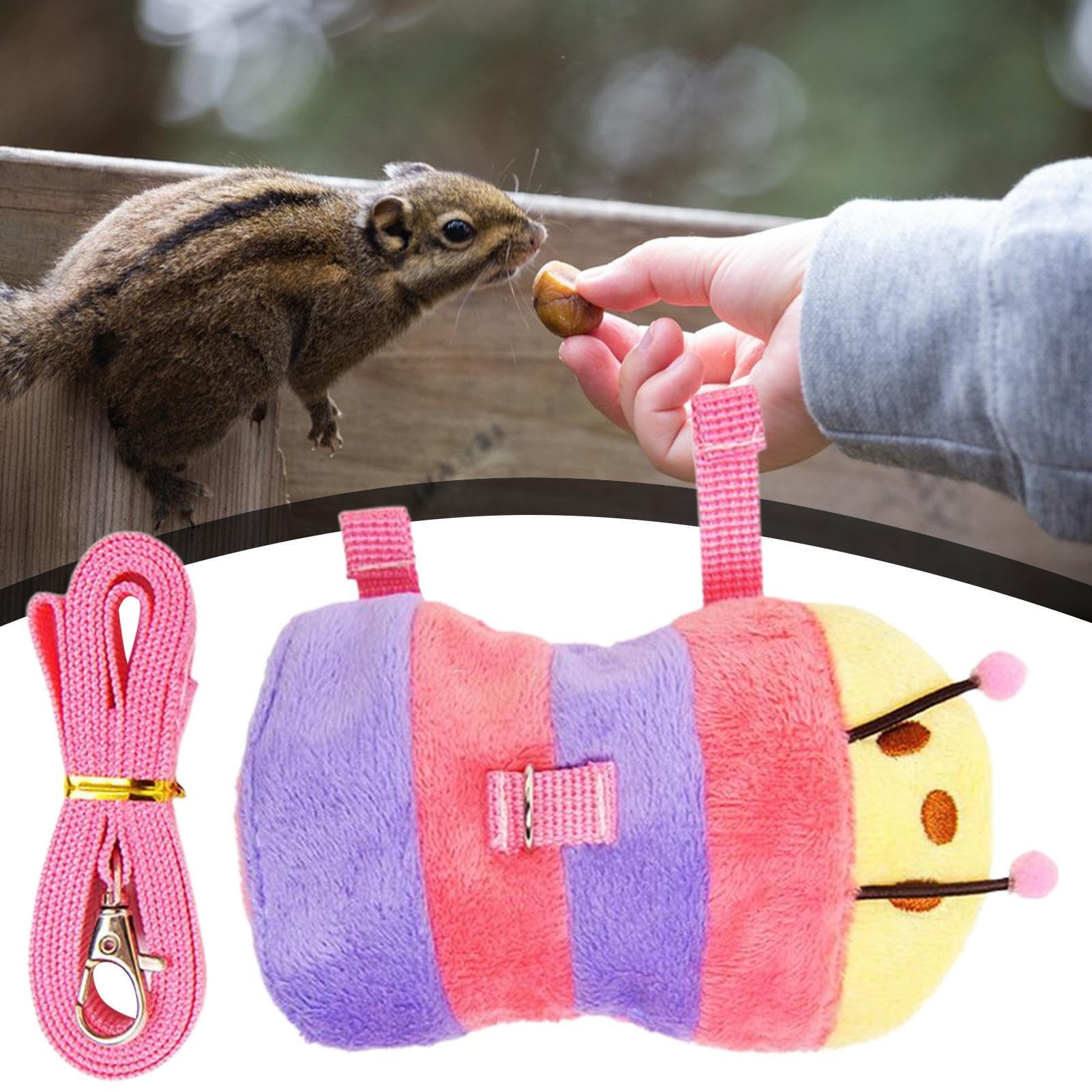 Laisse réglable pour Furet, Harnais et Laisse | Gilet réglable pour Petit Animal de Compagnie, Accessoires pour Dressage de hérisson, Chiot, Lapin, Chaton, Raton Laveur en Plein air