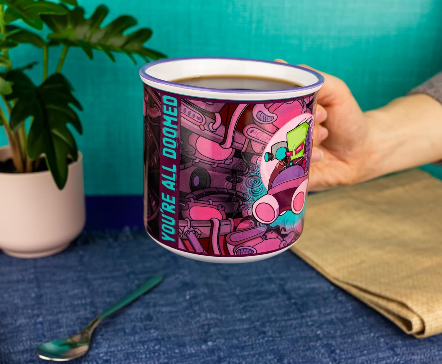 Silver Buffalo Invader Zim Voot Cruiser Ceramic Camper Mug | Large Coffee Cup For Tea, Cocoa, Beverages | Holds 20 Ounces - Image 5