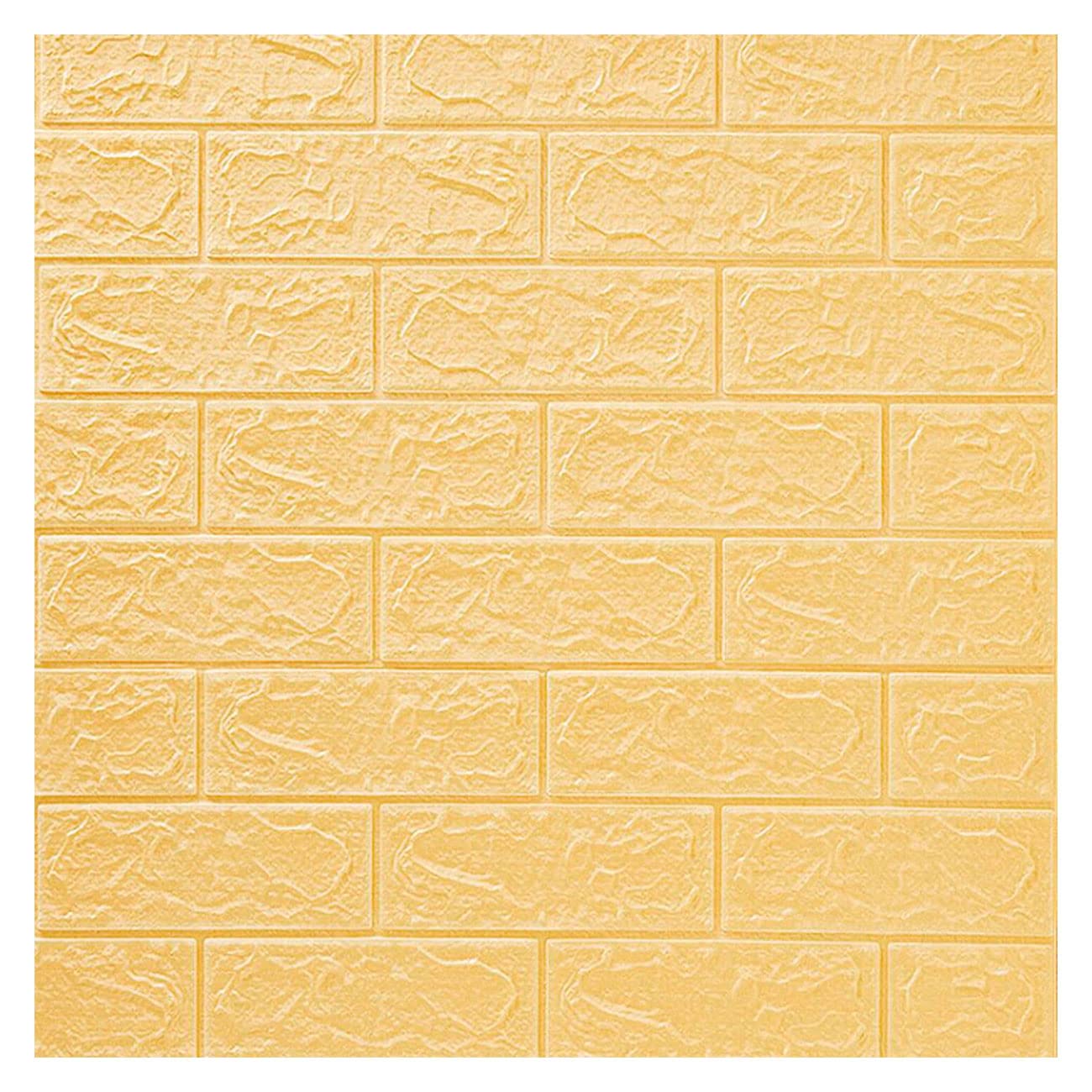 Kayra Decor Light Yellow 3D Brick Wall Foam Stickers PE Self-Adhesive Wallpaper DIY Waterproof (77x70Cm, 58Sq Feet) Pack-10 (B09N8ZK912) Amazon Price History, Amazon Price Tracker