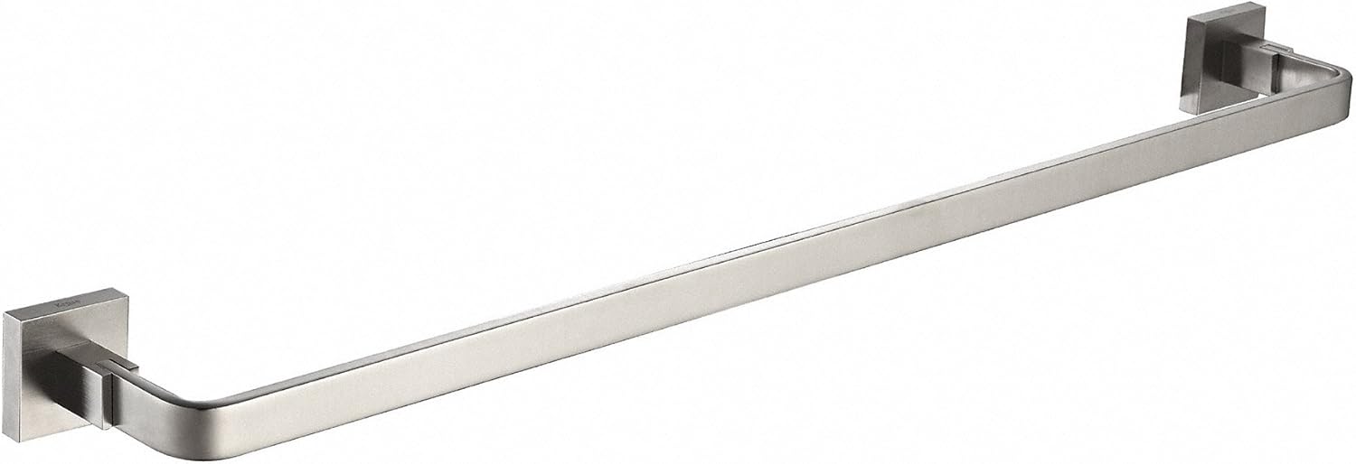 Brushed Nickel Modern Wall Mounted Single Towel Bar