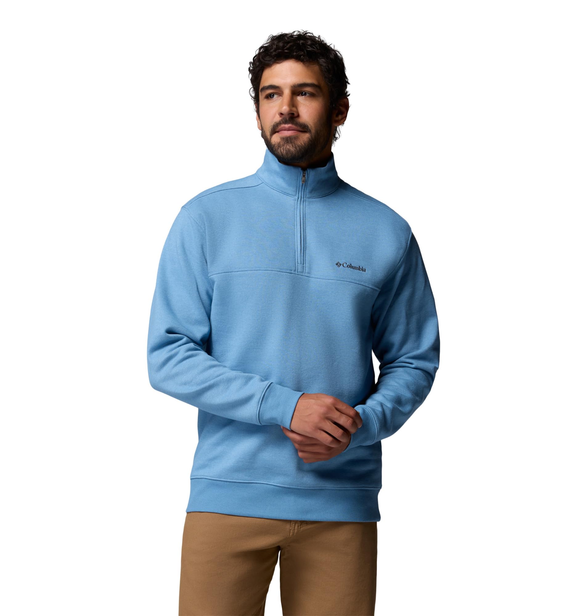 Columbia Men's Hart Mountain II Half Zip Fleece Jacket, Rainy Day, Medium