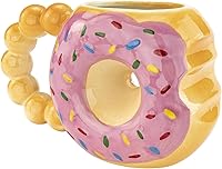 Vista 1 de Fairly Odd Novelties DONUT TOUCH MY COFFEE Taza Fairly Odd Novelties-12oz de Cerámica con Forma para Té Cacao, Talla Única, Marrón, FON-10288